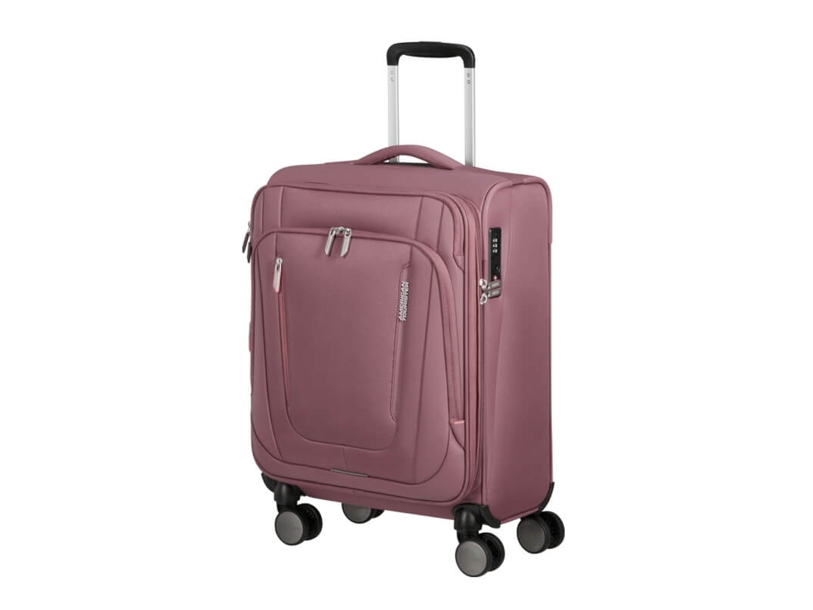 At Mala de Cabine / Trolley 55cm 4r Exp. Wanderlite Malva Galáctica AMERICAN TOURISTER