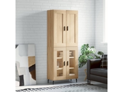 Vidaxl Armário Alto 69,5x34x180 Cm Derivados De Madeira Cor Sonoma