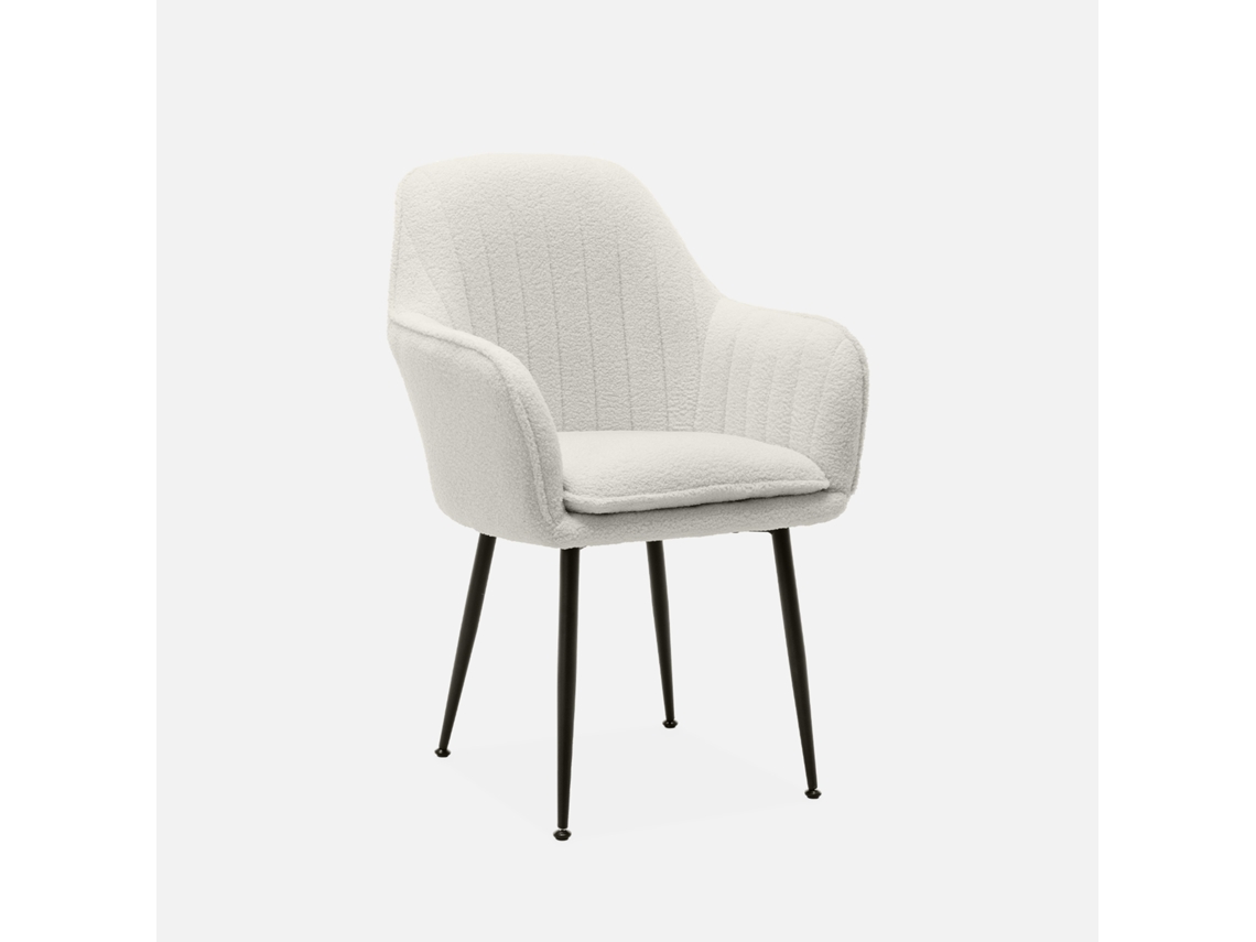 Cadeirão Encaracolado SWEEEK com Pernas de Metal (57 x 59 x 84 cm)