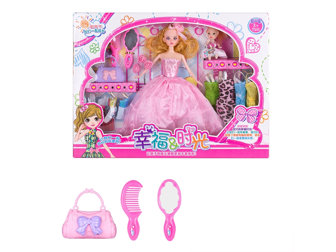 Ats set de Bonecas para Meninas 17,3 Polegadas Caixa de Presente Boneca Princesa Moda com Acessórios e 6 Articulações