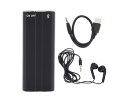 Gravadora de Voz Digital Ativada por Voz com Redução de Ruído Compacta Clip Portátil 32g