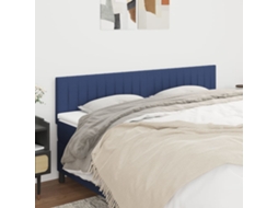 Cabecero de tela de 2 piezas 80x5x78/88 cm azul
