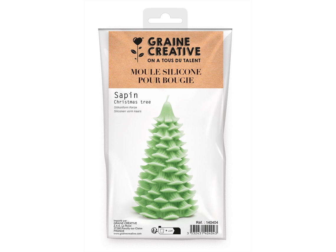 Molde De Silicone Graine Creative Para Velas, Árvore De Natal, Tamanho Grande , Para Fabricação De Velas. (9x15,2 Cm)