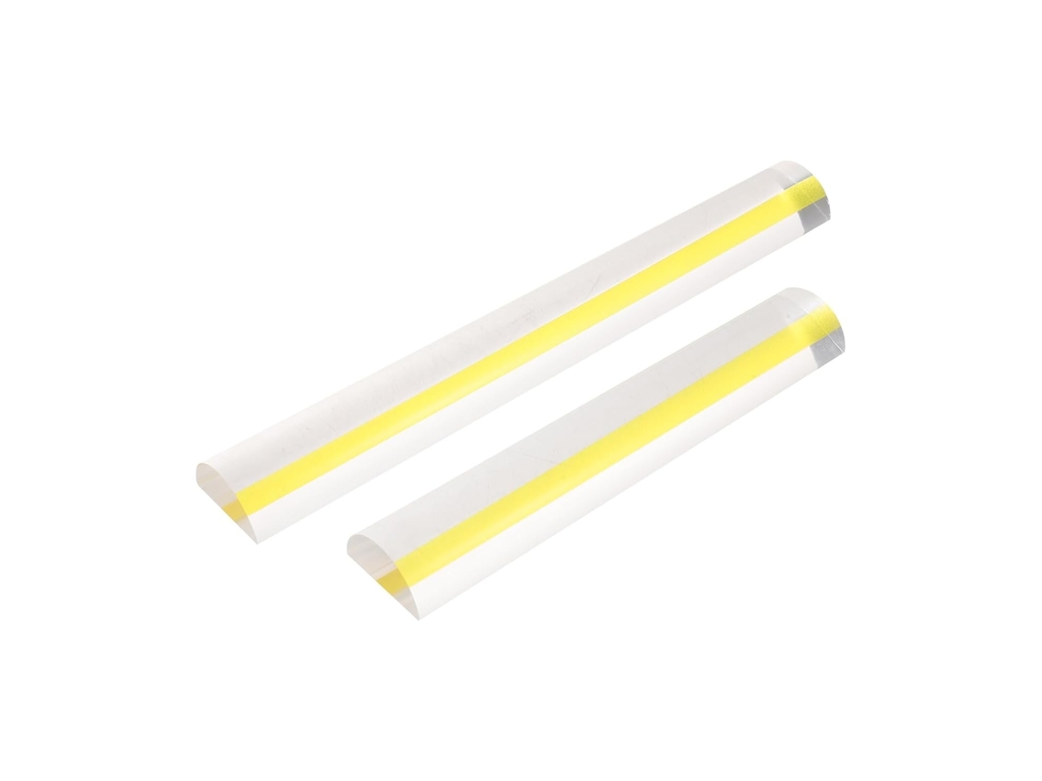 Lurelia Régua Acrílica 2 Peças 15cm Com Transparente E Com Lupa Para Escola