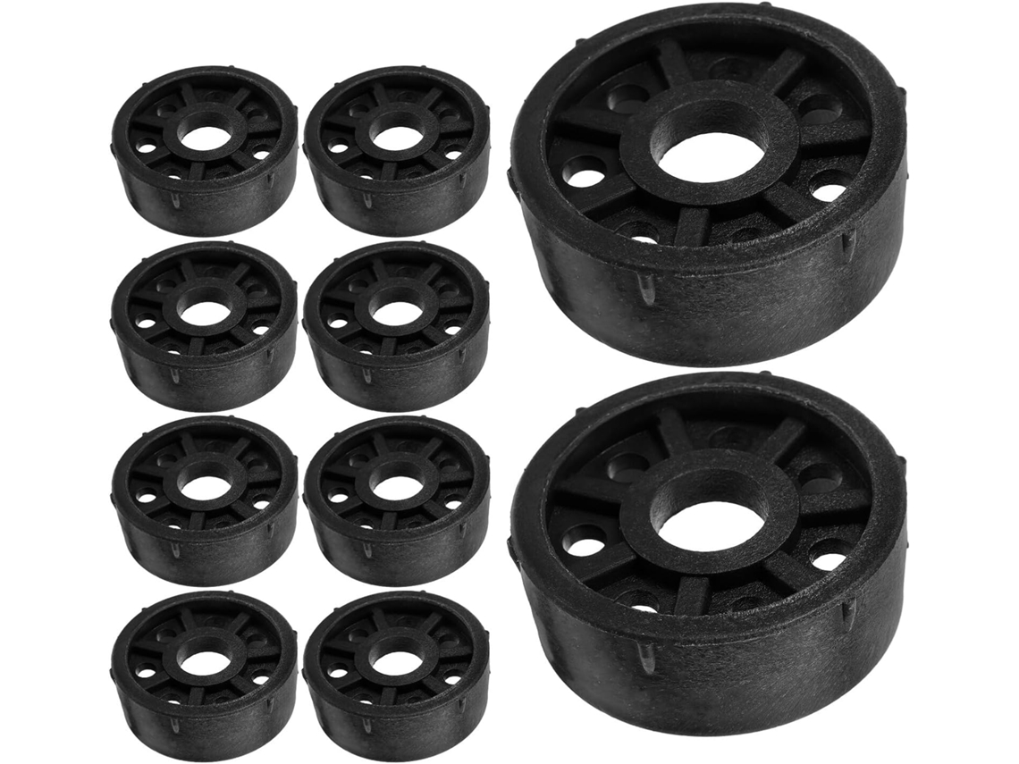 Anneome 10-tampas De Plástico Pretas Para Tubos Papelão Kraft 7, 6cm 3 Polegadas, Proteção Compacta E Portátil Para