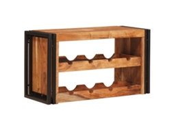Vidaxl Escorredor De Vinho 80 X 45 X 33 Cm Madeira Sólida De Acácia