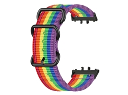 Pulseira De Nylon Trançado Com Fivela De Três Anéis Para Relógio Honor X5