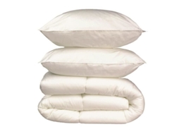 Conjunto de Lençois de Microfibra - 1 edredon 240x260 cm + 2 travesseiros 60x60 cm branco
