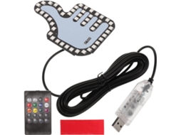 Luz De Segurança Aprimorada Para Direção Com Controle Remoto Em Led Interior Do Carro, Pvc Preto E Sinalização