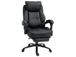 Cadeira de Escritório Pu, Aço, Nylon e Espuma Cor Preto 73x66x118 cm Vinsetto