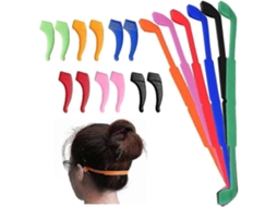 6pcs Suaves Antideslizantes Gafas de Silicone Correas Con 6 Pares Ganchos Agarre para La Oreja GOKOCO