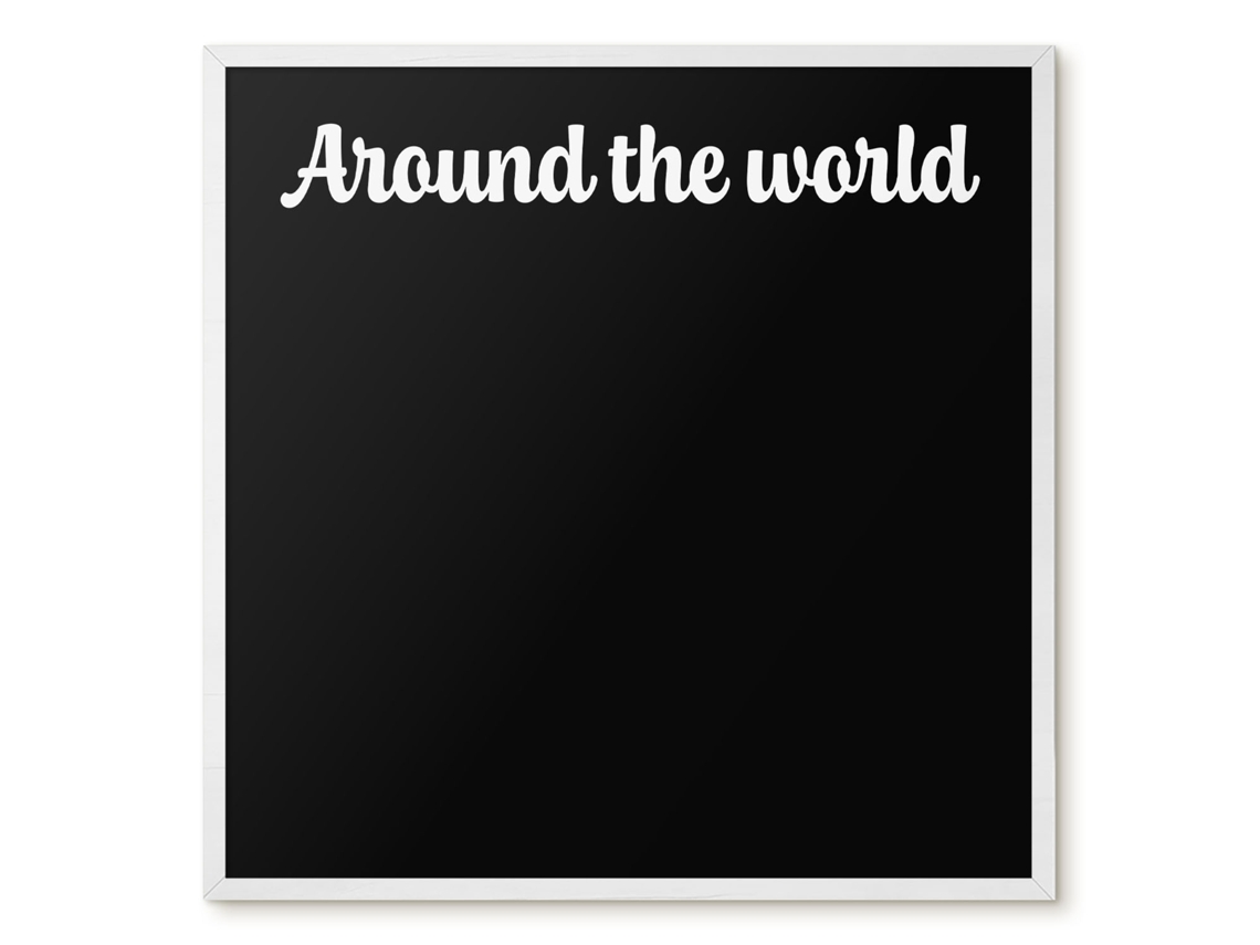 Magnetic Glass Board Around The World For The Hall Espelharte (50x50 Cm)