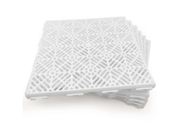 Pack 12 Estrados 30x30x1,5cm Auto ventilados para Piscinas, Campismo, Duches, Balneários, Zonas Húmidas, Canis, Depósitos ANTIHUMEDADES (≈1m² Branco)