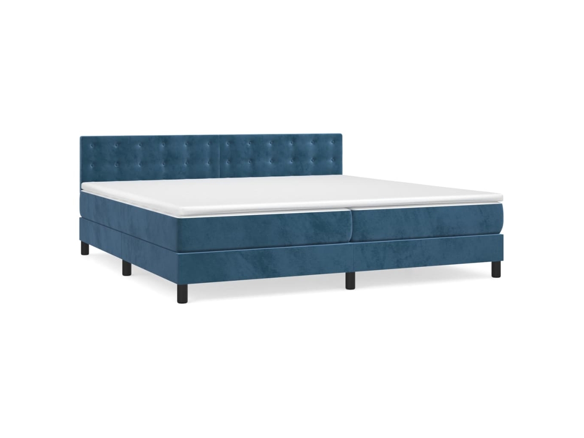 Box Spring Bed, Box Spring Beds Vidaxl Azul Veludo (200 X 200 Cm)