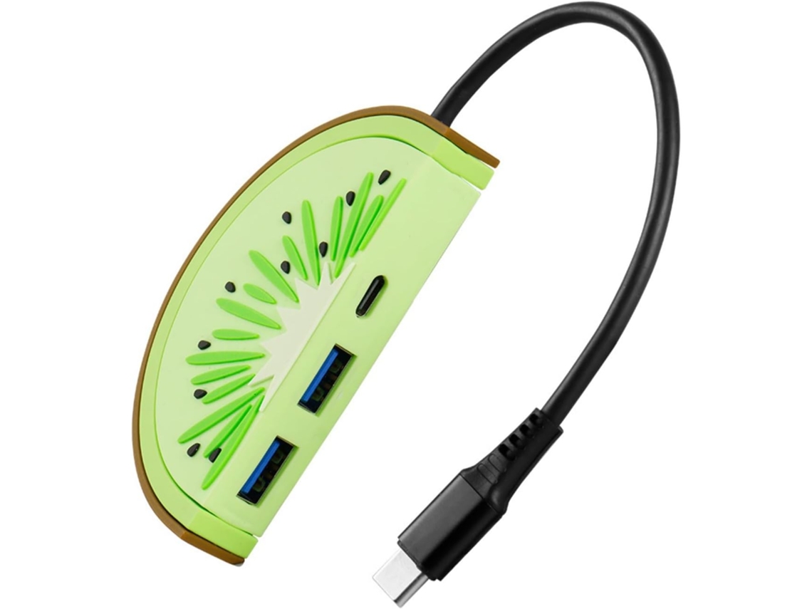 Adaptador De Extensão Usb-c Com 2 Portas Usb 3.0 + Tipo C Para