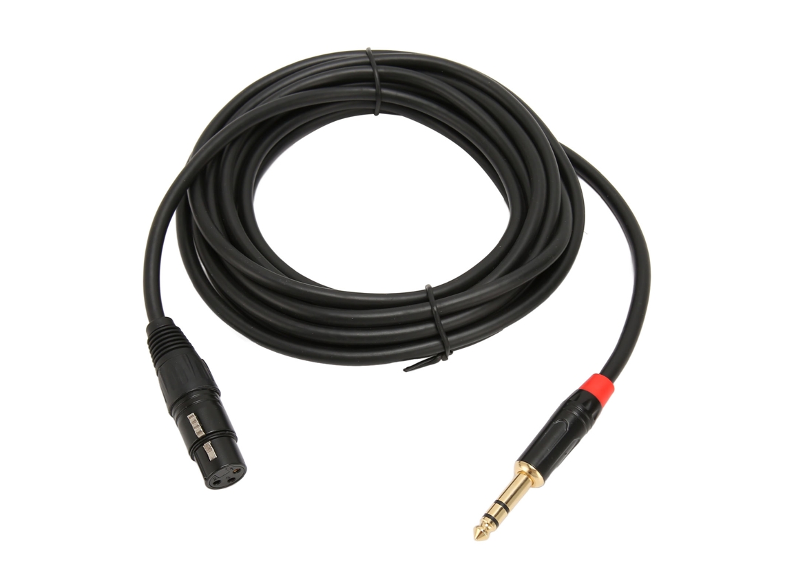 Aetheria cavo Xlr Fêmea para 1/4 Polegadas 6.35mm Trs Jack Equilibrado Microfone 5m/16.4ft