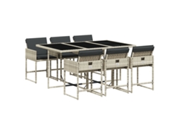 Garden Dining Set, Garden Dining Sets Vidaxl Cinzeto Rattan / Vime (n/a)