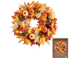 Guirlanda De Outono Para Porta Guirlanda Decorativa De Outono De 45cm Decoração Festiva Para Lar Gokoco