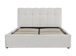 Cama Com Maziri Branco 160x200 Cm - Sem Colchão - Com Estrado VENTE-UNIQUE.PT