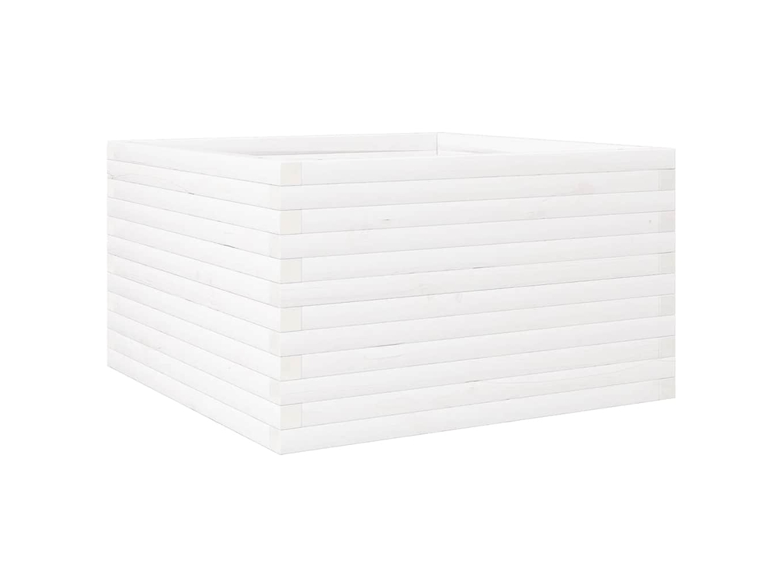 Garden Planter, Garden Planters Vidaxl Branco Madeira De Pinho (80 X 80 X 46 Cm)