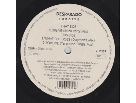 Vinil Forgive, Desparado Sphear