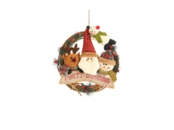 Christmas Wreath Com Design De Boneco De Neve*