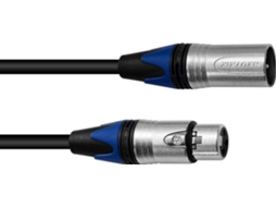 Cabo PSSO XLR COL 3pin 5m bk Neutrik