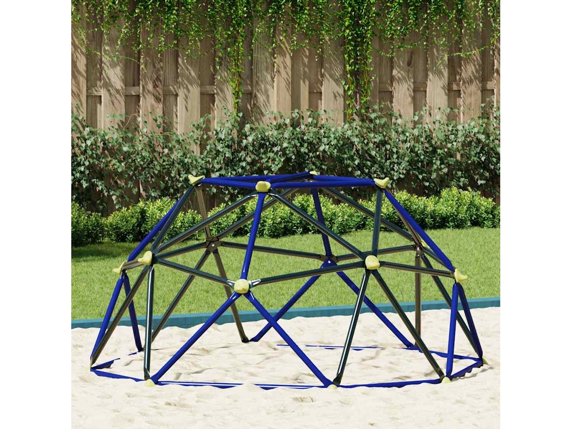 Vidaxl Cúpula De Escalada Para Crianças Azul 6ft Sem Deslizamento Aço