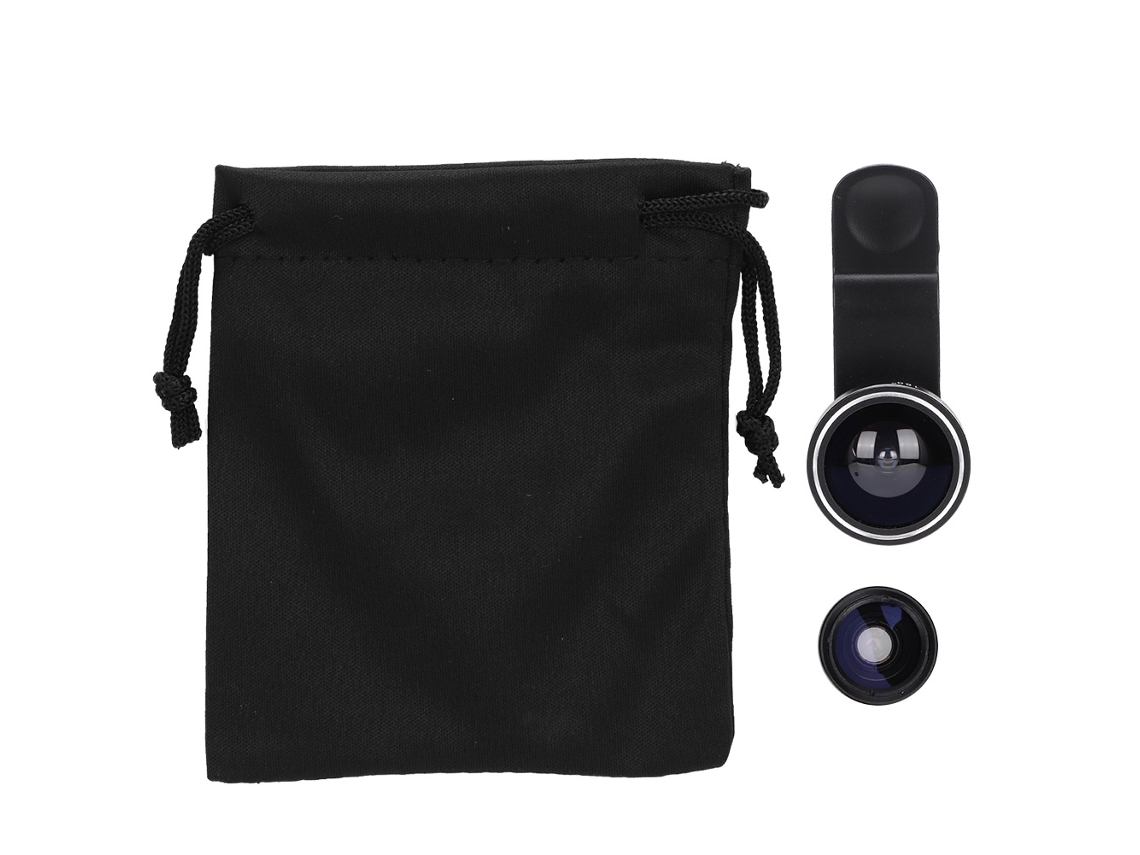 Lente de Celular LAXISCREED 3em1 0.65x Wide angle Fish eye