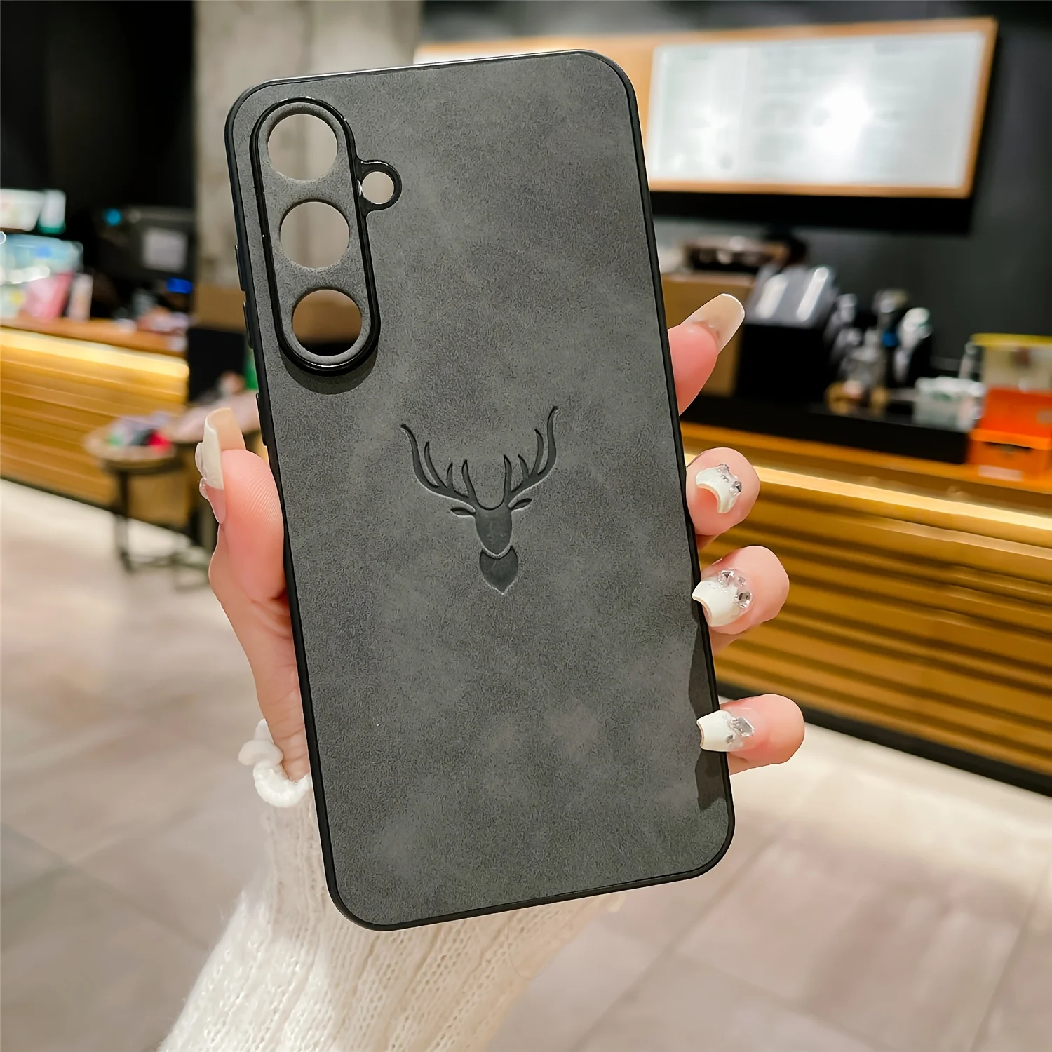 (galaxy Note10 Cinza) Adequado Para Capa Traseira De Couro Fosco Para Celular Samsung