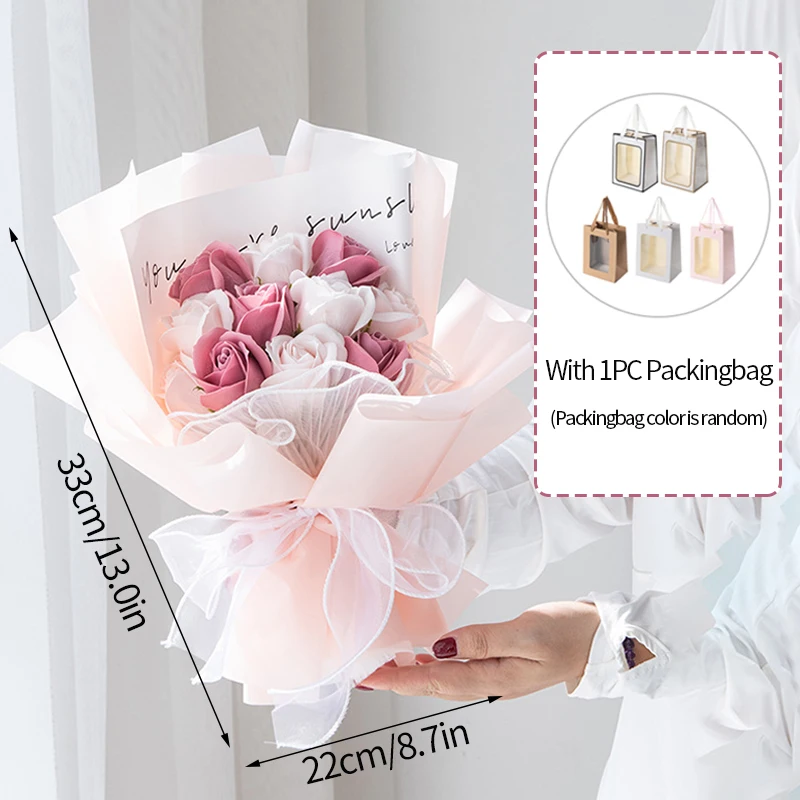 Buquê de Sabonete, Buquê de Formatura, Buquê para Presente de Formatura, Rosa Artificial MDUG