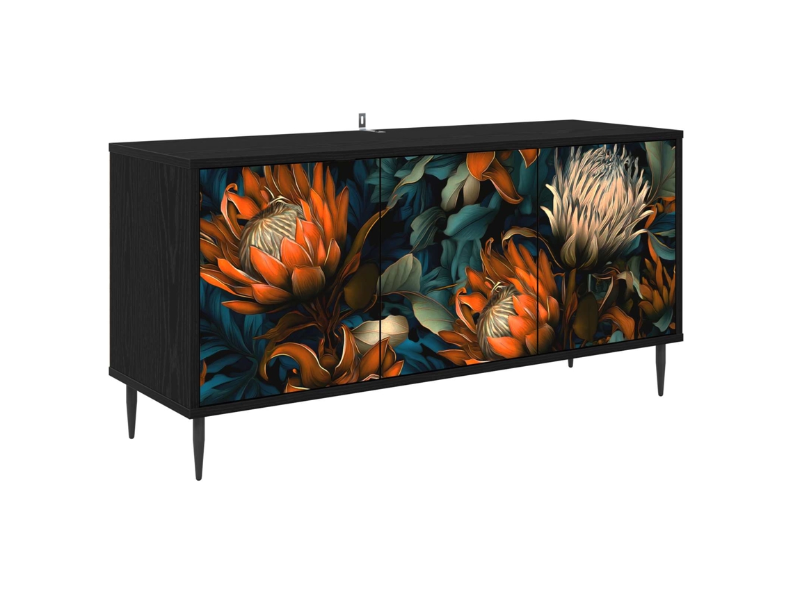 Vidaxl Gabinete Para Tv Lochem 102 X 33 X 51 Cm Carvalho Preto