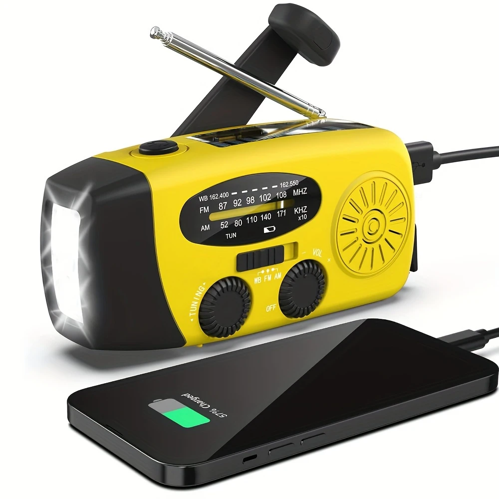 RÁDIO DE EMERGÊNCIA, ALTO-FALANTE BLUETOOTH, RESISTENTE ÀS ÁGUAS, PORTÁTIL, SOLAR, EÓLICO AQUAFORGE