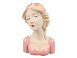 Vaso Decorativo LAXISCREED Menina Rosa Moderno Cerâmica