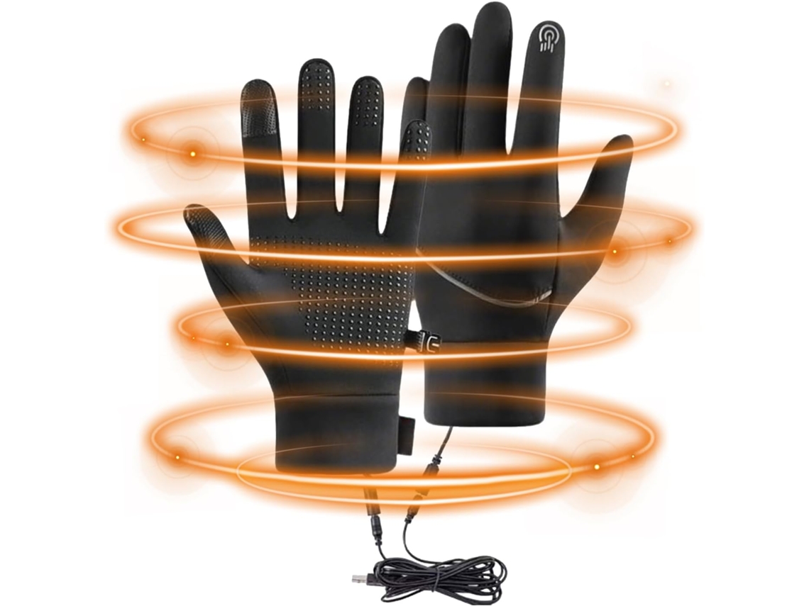 Masculino Aquecida Luvas, USB Aquecida Luvas Com Pano Sensível Touch, Luvas de Ciclismo, Esqui, Academia