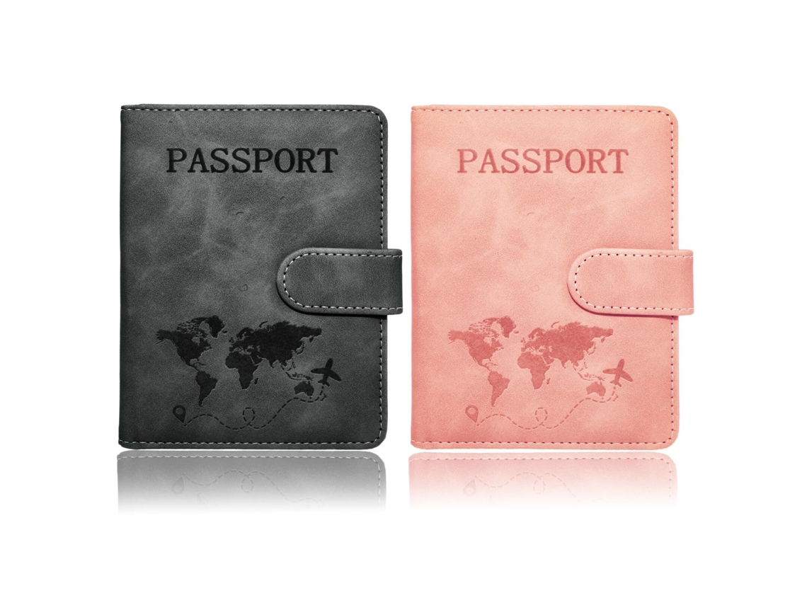 Conjunto de 2 Porta passaportes com Rfid AQUAFORGE