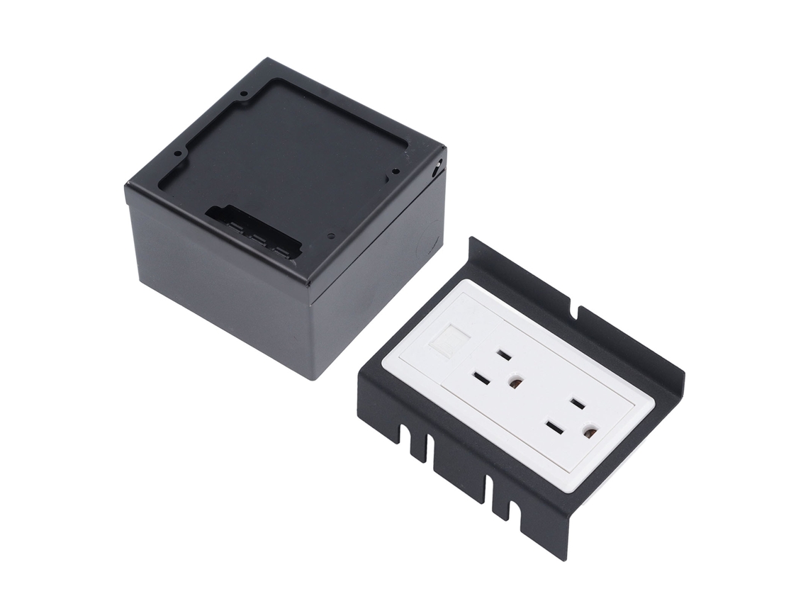 Laxiscreed Toma De Piso Embutida Com 2 Tomadas Ac E Interface Para Computador