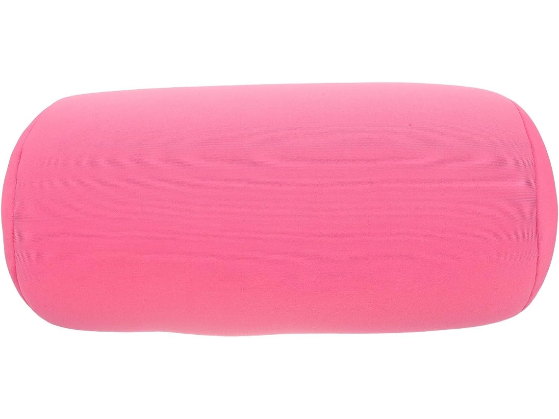 Travesseiro Cilíndrico Pequeno Preenchido Com Microesferas, Para Suporte Do Pescoço E