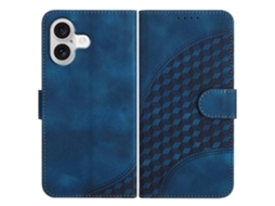 Capa De Couro Com Alça De Pulso E Estampa De Diamante Para Iphone 17