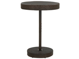Vidaxl Mesa De Jardim 75,5x106 Cm Vime Pe Castanho