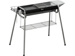 Barbecue A Carvão Aço Inoxidável E Ferro Fundido Cor Preto 96x61x72 Cm Outsunny