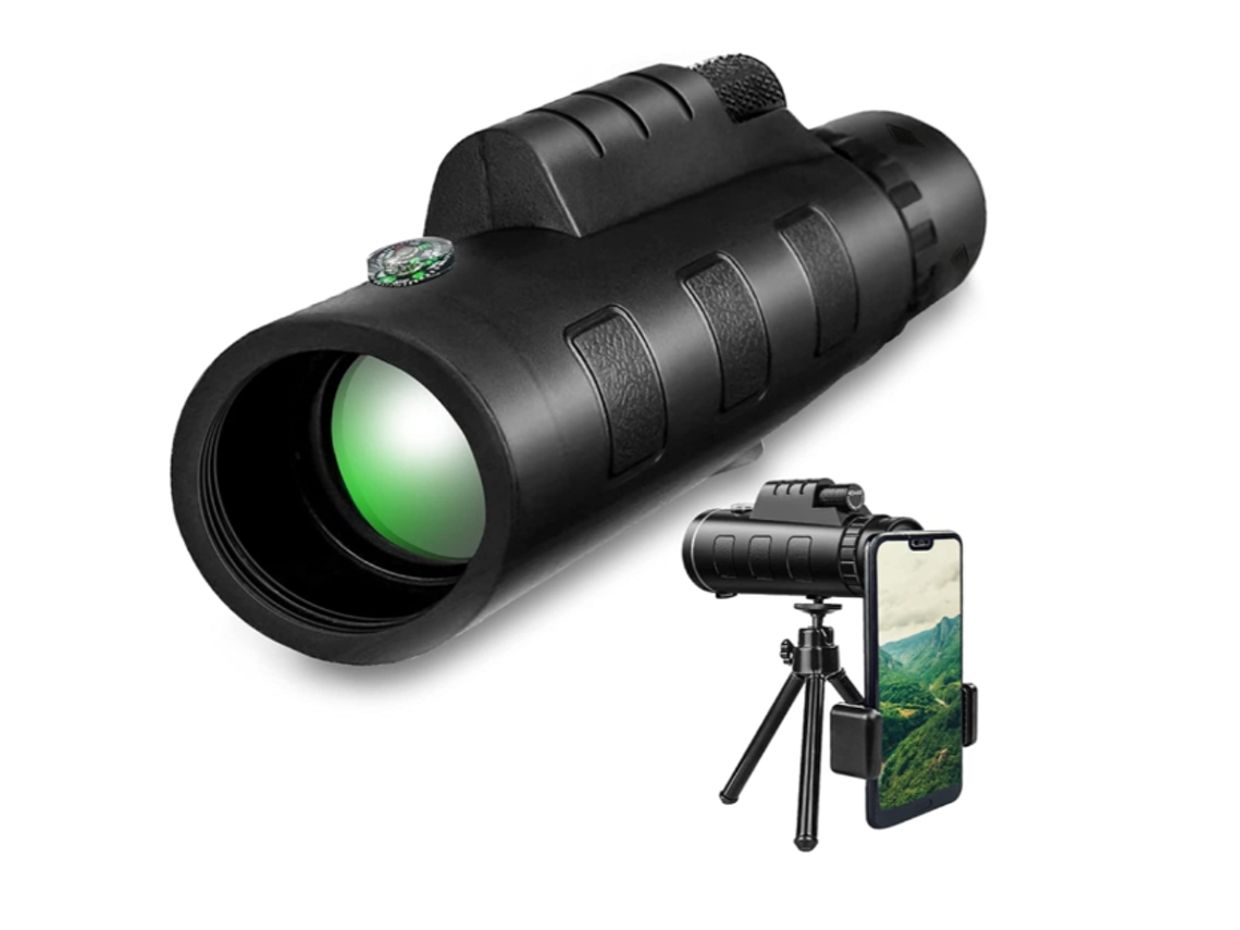 Telescópio Monocular 40x60, Prisma Ba4 De Alta Potência À Prova Dágua, Escopo Monocular Compacto Para Observação De Pássaros Yizhood (preto)