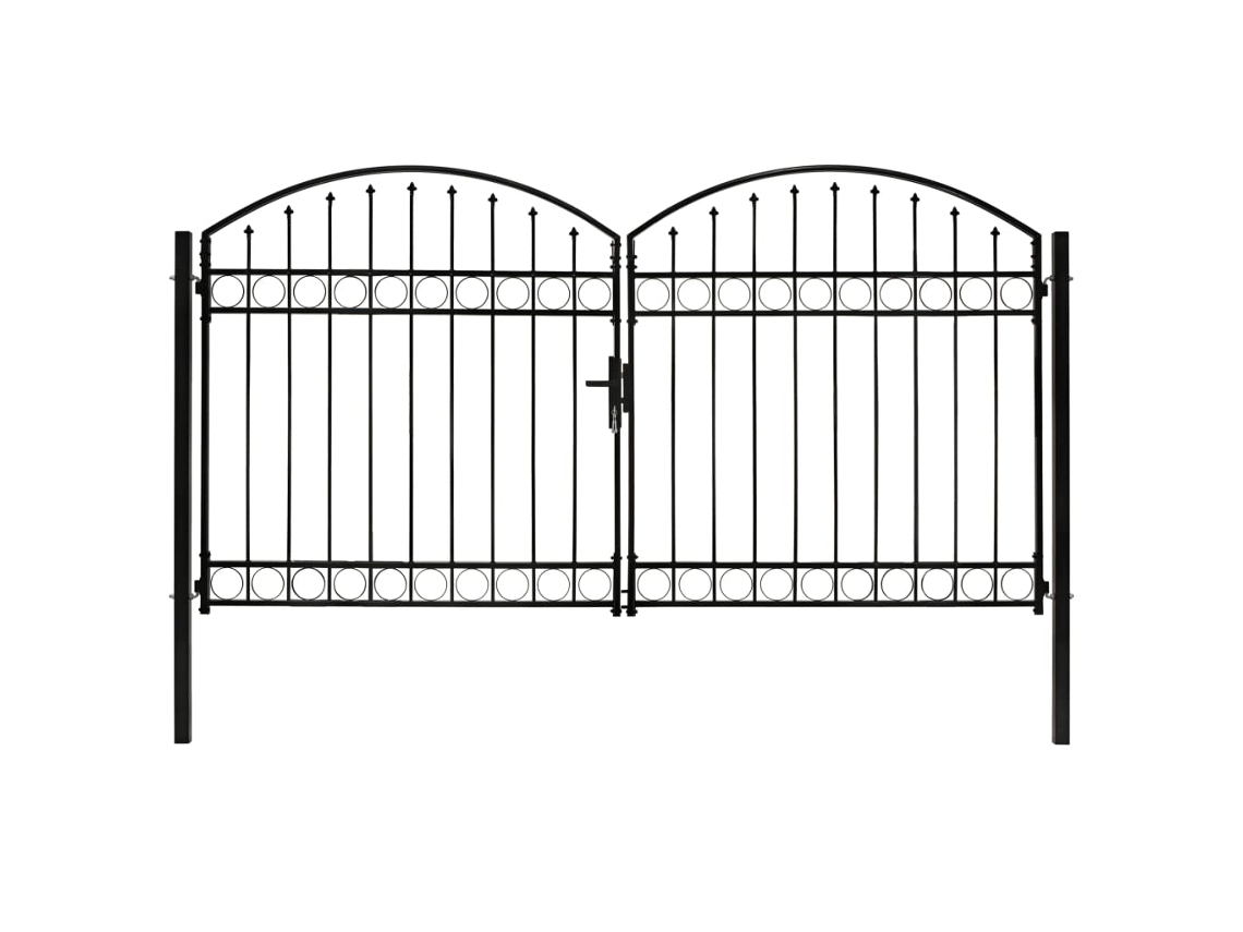 Fence Gate, Fence Gates Vidaxl Preto Aço (300 X 175 Cm)