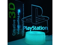 Presente Criativo Decoração de Sala de Jogos Luz Noturna Modelo Crack Base Crack Base Playstation Crack Playstation Slowmoose