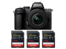 Z50 Ii + 16 50mm F/3.5 6.3 Vr + 3 Sandisk 256gb Extreme Pro Uhs ii Sdxc + Ebook “20 Dicas para Fotos Que Impressionam” NIKON