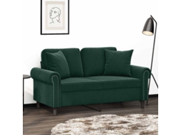 Vidaxl Almofadas Decorativas 2 Pcs 40x40 Cm Veludo Verde-escuro