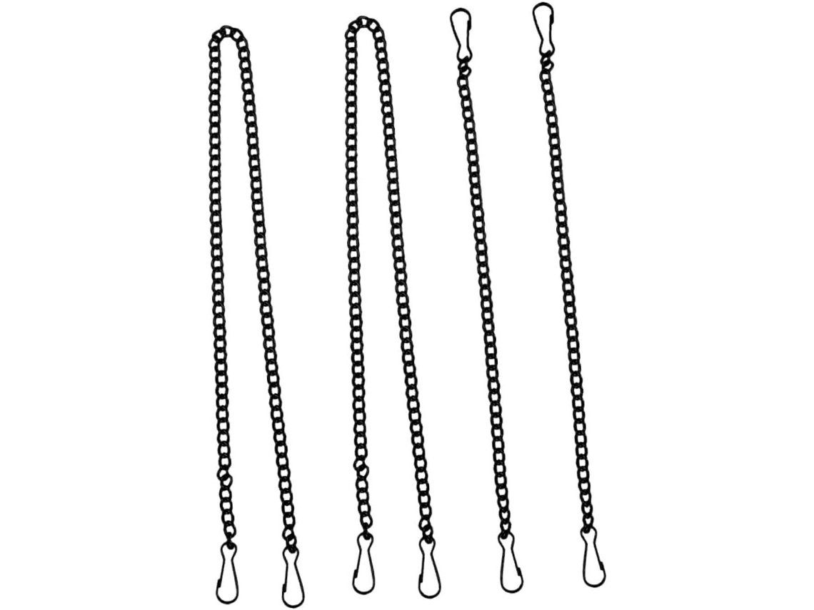 Corrente Para Pendurar Operitacx, Resistente, Preta, Em Ferro, Conjunto De 4 Peças, Fácil De Usar, Para Painés De