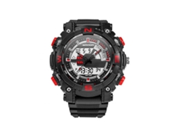 Reloj Electrónico Multifuncional Sanda Luminoso De Pulsera (negro, Rojo)