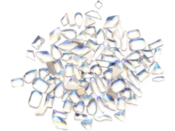 100 Peças De Strass De Vidro Preto Para Unhas, Acessórios Para Decoração De Unhas.