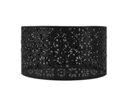 Rebe-lâmpada De Mesa Com Toldo De Ferro Oco Exquisito Decorativo Para Lâmpadas De Pé Candelabros E27 E14 Preto